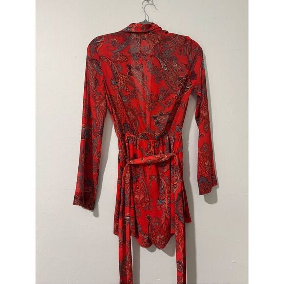 L’AGENCE Arbell paisley tic waist Romper long sleeve 0 - Picture 11 of 14
